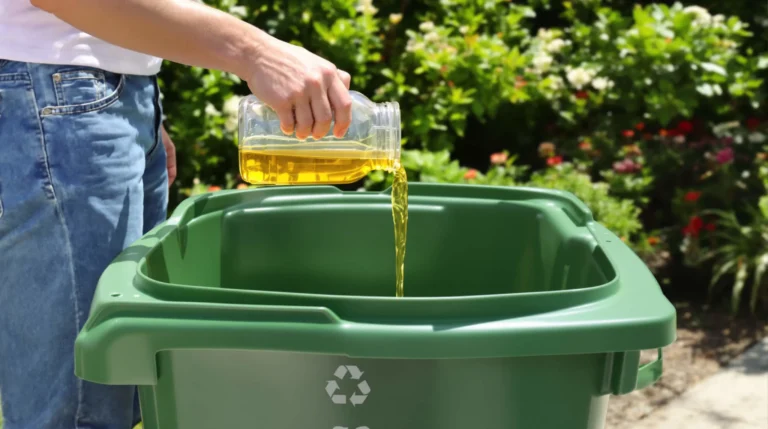 ou jeter l'huile de friture