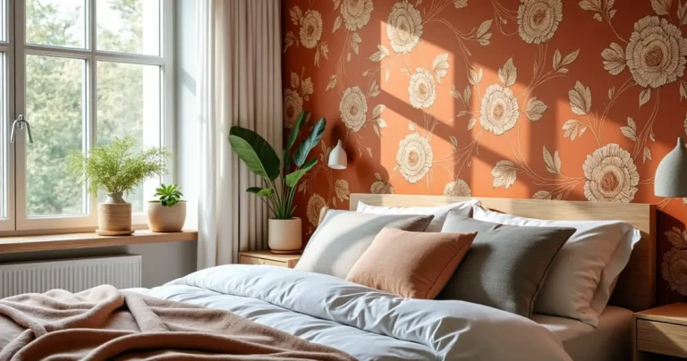 tete de lit papier peint