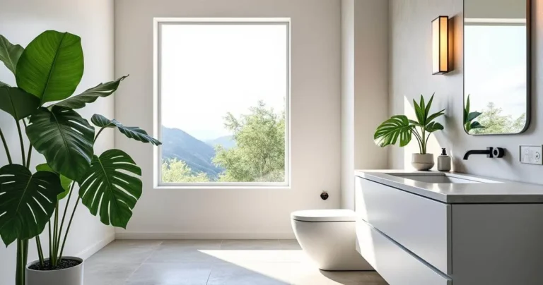 plante dans salle de bain