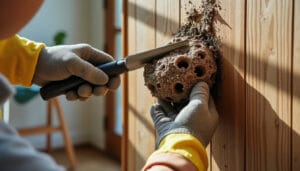 découvrez nos conseils pratiques pour détecter et éliminer en toute sécurité un nid de guêpe maçonne dans votre maison, protégeant ainsi votre famille et votre habitat.